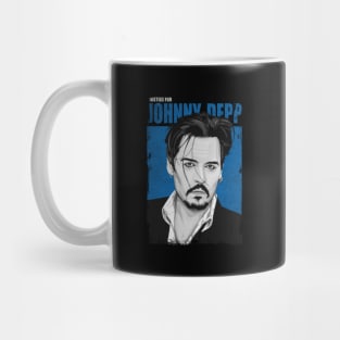 Justice for Johnny Depp Poster Blue Mug